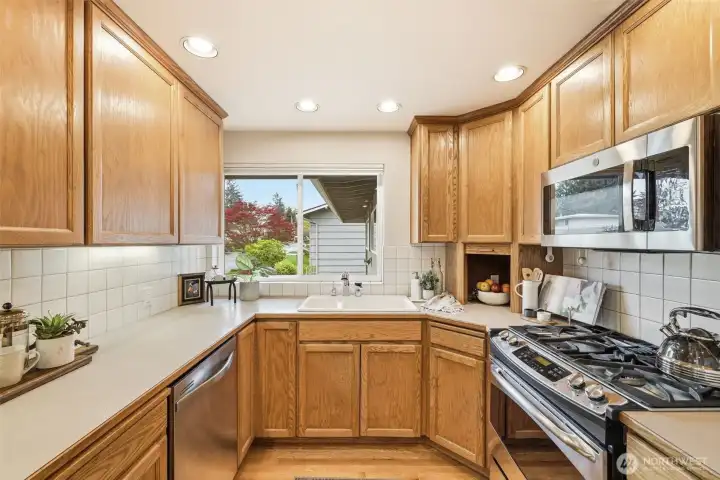 Functional kitchen with clean mid-century lines