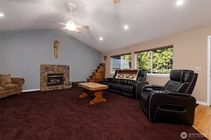 Great Room with Cathedral Ceiling.