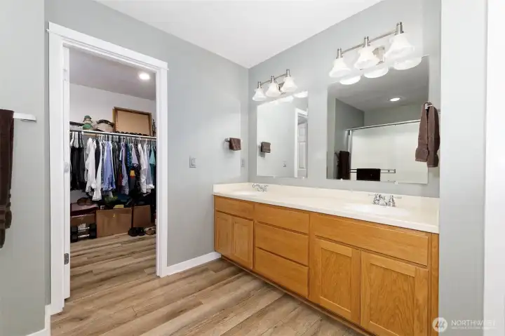 Main Bathroom Sink and Closet.