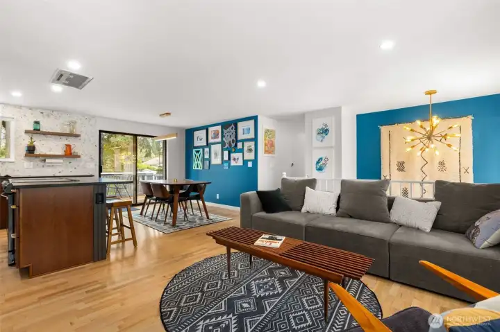 Refinished hardwood floors throughout main floor
