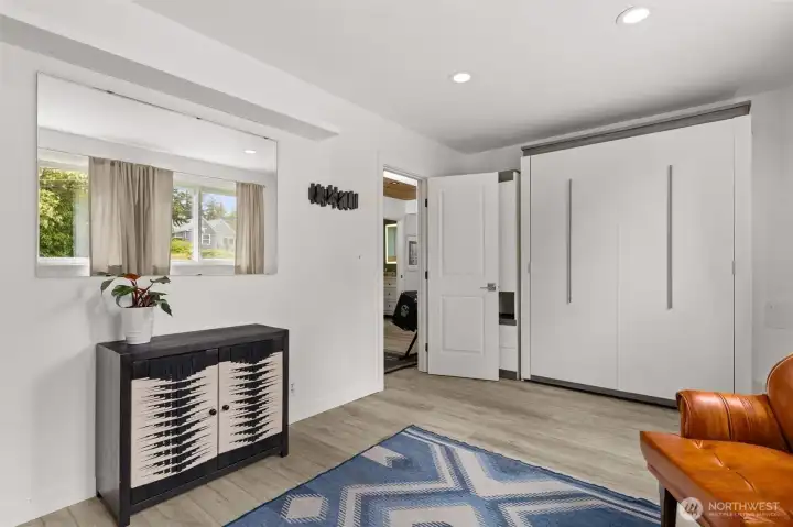 Murphy bed in third bedroom makes this a great flex space. Murphy bed conveys with sale.