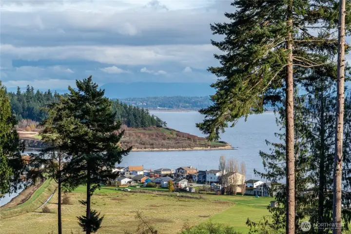 Bright and open view of Port Susan & Mountains