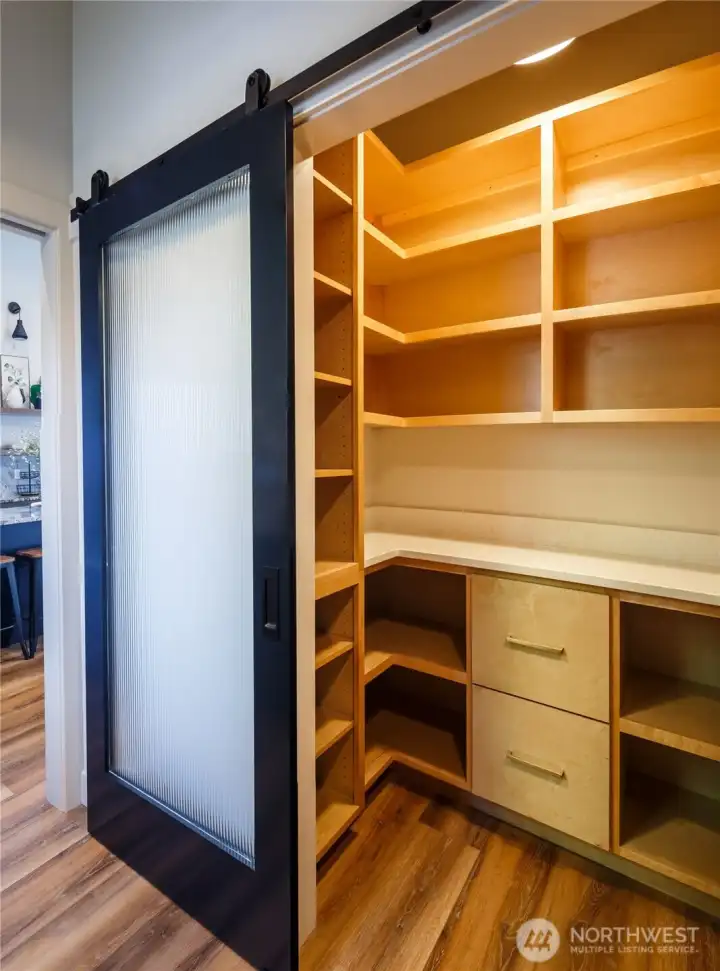 Farmhouse Butler Styling Panty w/big appliance storage