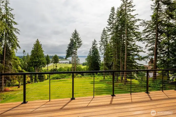 Enjoy the views from the sweeping deck