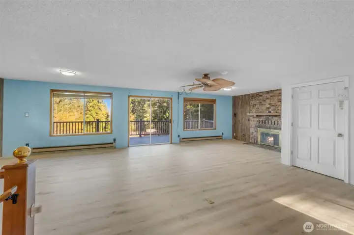 From the kitchen step into the oversize living room