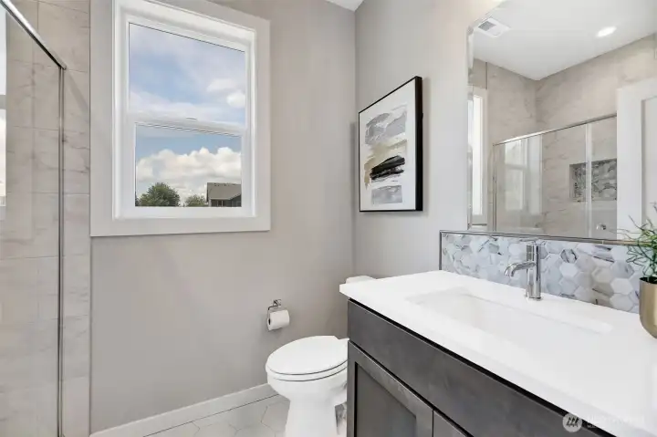 3/4 bathroom on the main floor