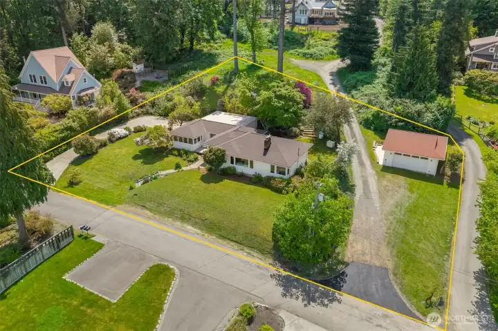 Property Line in photo is approximate, check survey in title for accurate surveyed lines.
