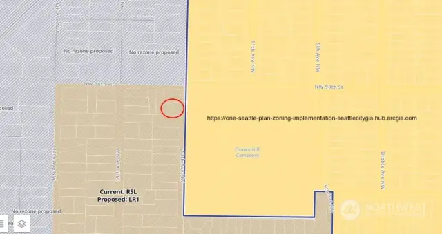 Proposed zoning change from RSL to LR1