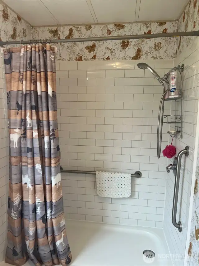 Custom shower.