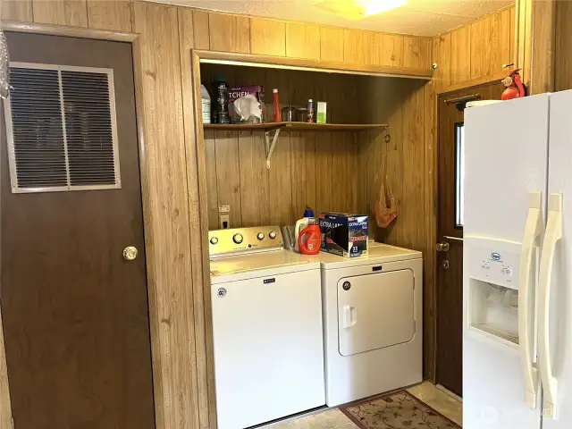 Washer and dryer come with this home.