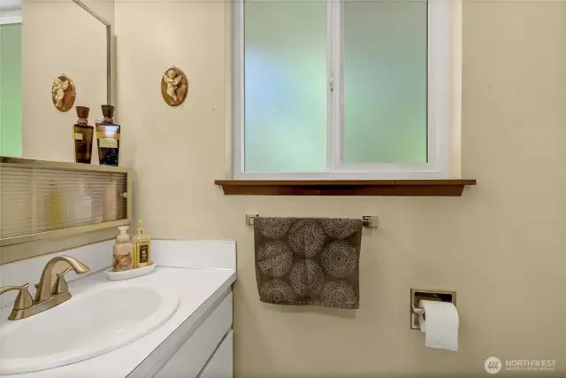 Half bath off utility room