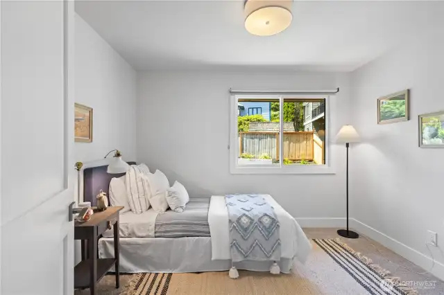 One of two secondary bedrooms on the main floor.