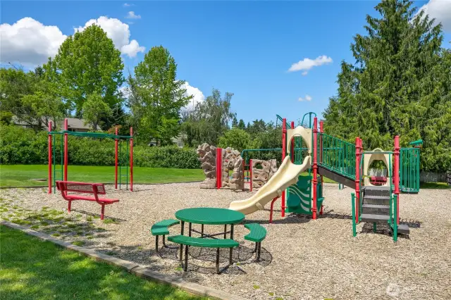 The recreational park includes two tennis courts and two mixed-use tennis/pickleball courts, as well as a picnic shelter, playground and courts for volleyball and basketball.