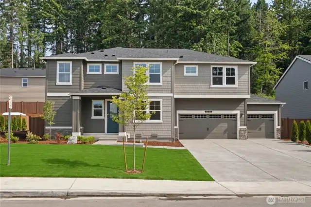 Welcome to highly anticipated Wolf Point! Featuring our 3 car Hawthorne elevation A.Photo's are for representational purposes only. Colors and finishes may differ.