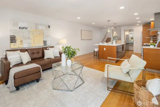 Open Floor Plan to Kitchen & Living Room