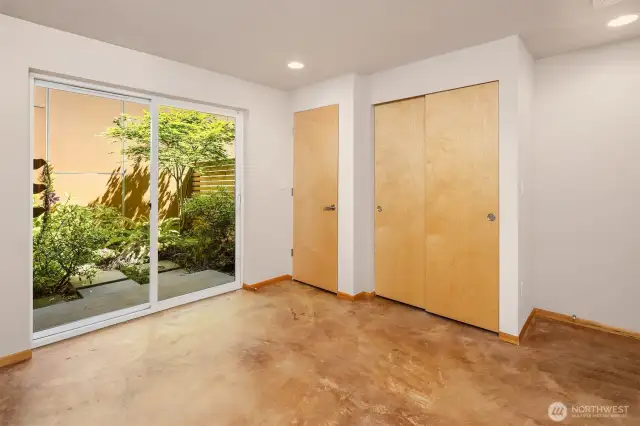 Lower Level Bedroom #3 w Walkout to Private Zen Garden