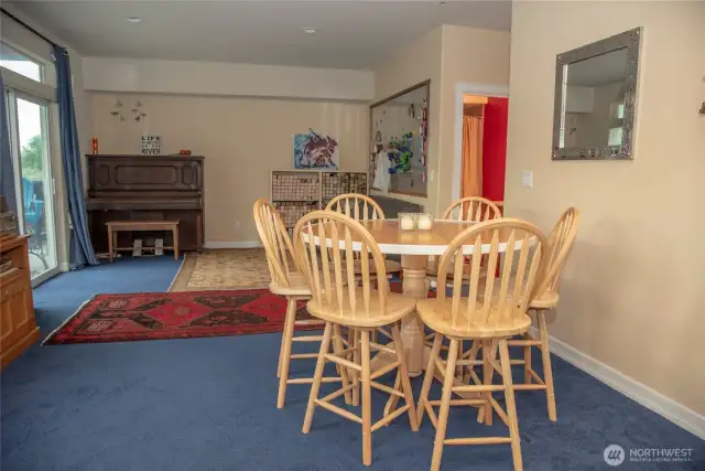 Dining area and family room.