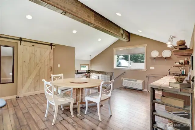 Room above the golf cart garage can be used for anything!  Hobby room, work out space, home office, or guest room.