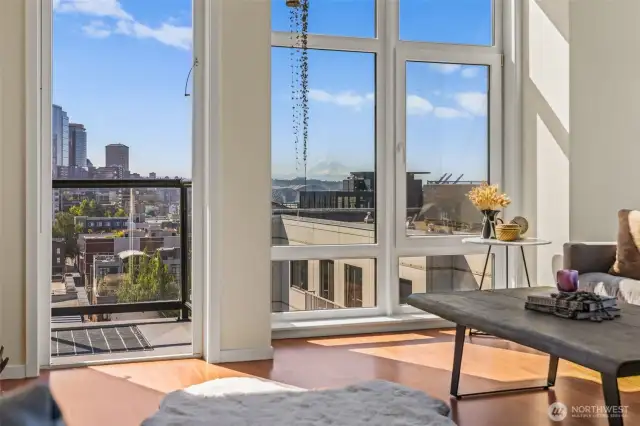 Floor to ceiling windows capture the beautiful natural lighting and views!