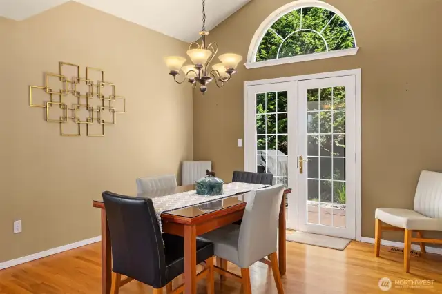 Dining room area with Entry to Backyard