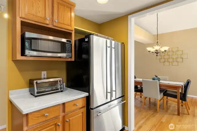 Plenty of storage and counter space area