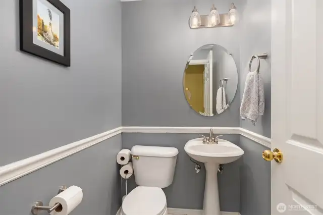 powder bathroom conveniently located on main floor