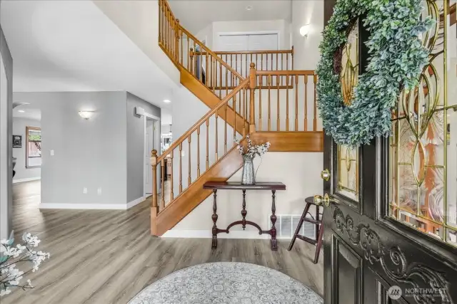 Entry with new LVP Flooring