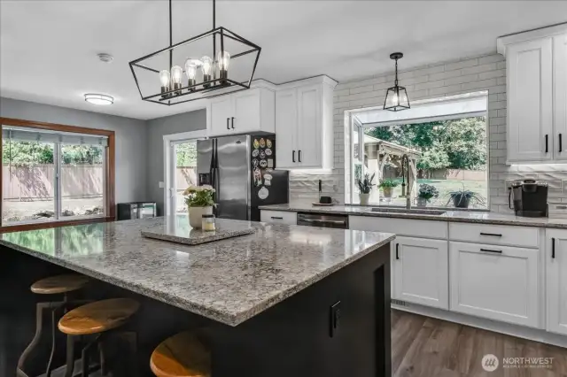 Newly Updated Kitchen with SS Appliances, Quartz Countertops, Gas stove with Pot Filler, Soft Close Cabinets and drawers