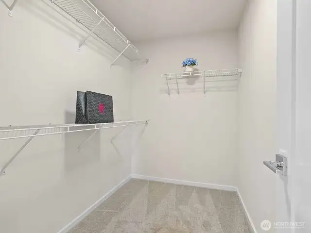 Primary bedroom walk-in closet