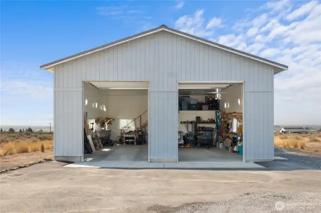 LOTS of light and storage!!! HUGE SHOP fully finished and ready for your toys!