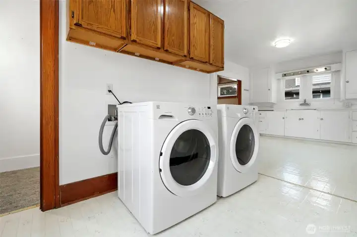 Newer washer and dryer included in purchase