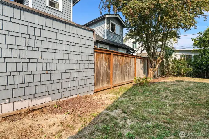 West side yard