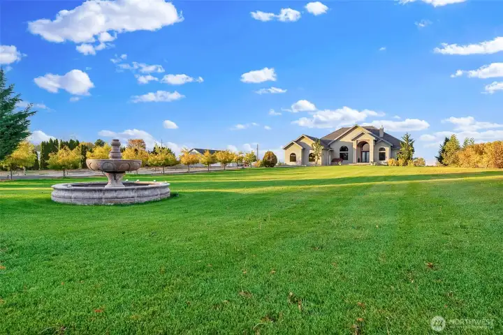 Beautiful fountain greets you as you enter