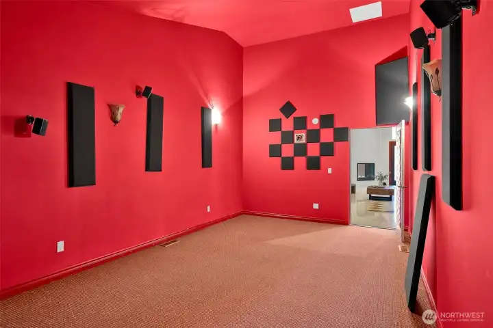 Soundproof movie theater perfect for entertaining