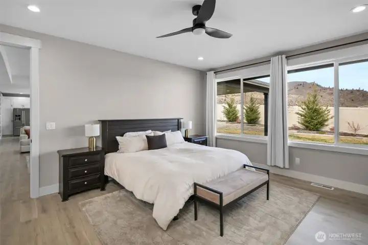 Primary bedroom with more natural light.