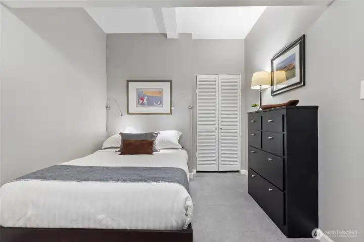 Dresser extends into the wall