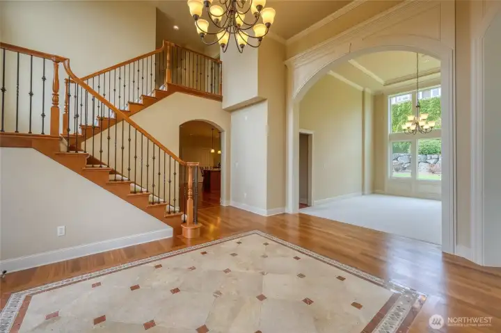Beautiful details throughout.  From the Brazilian floor to the intricate marble inlaid.