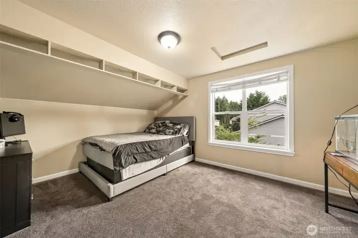Bedroom on the upper level.