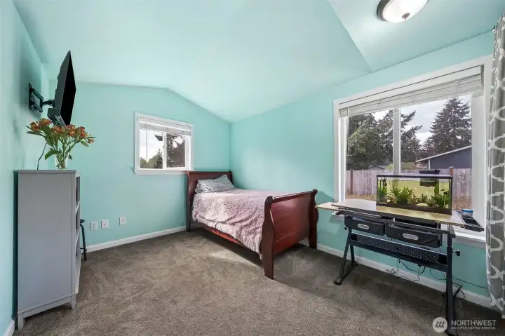 Another bedroom on the upper level.