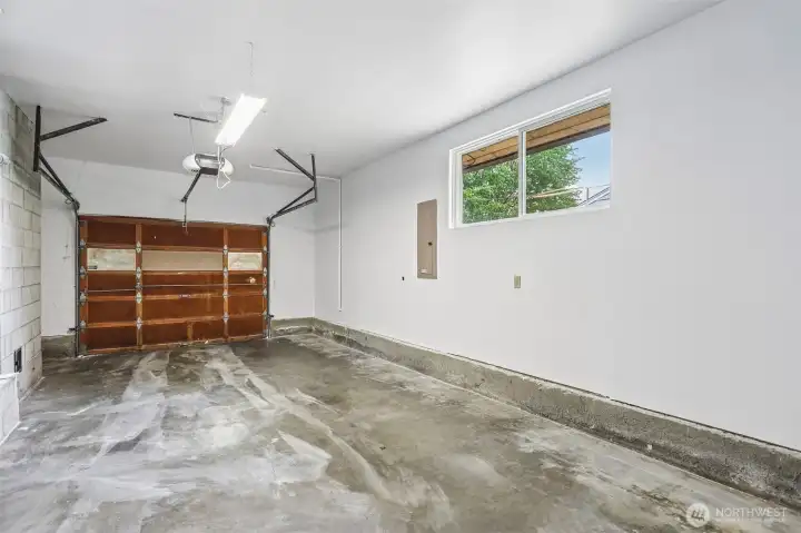 Attached Garage with updated panel wired for generator Attached Garage with updated panel wired for generator