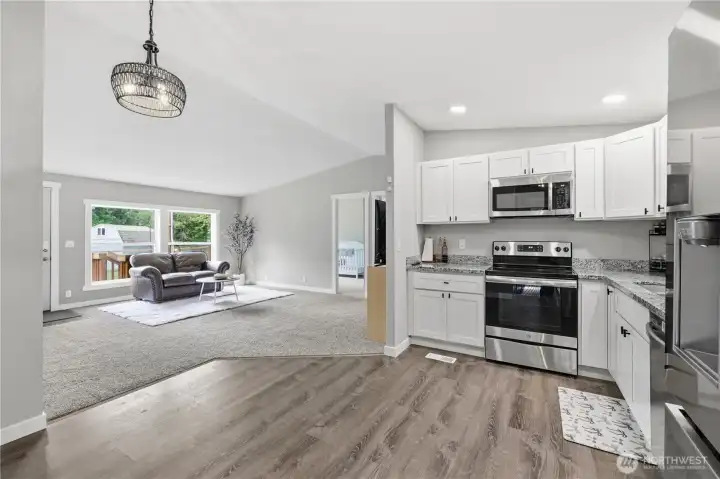 The open concept provides a great flow for entertaining. The open concept provides a great flow for entertaining.