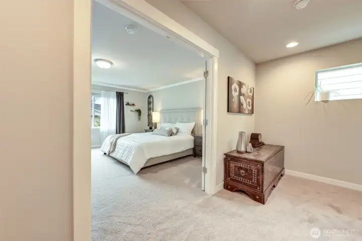 French doors to primary suite. French doors to primary suite.