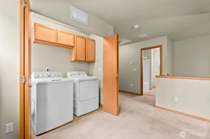 Loft area and laundry
