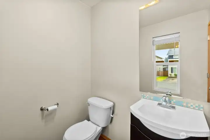 1/2 bath on the main level
