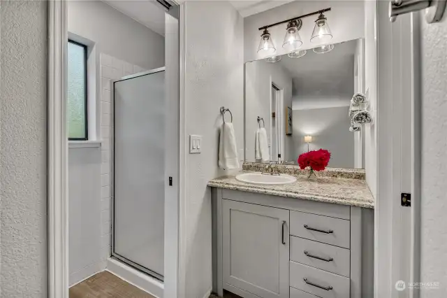 Primary Bathroom, there is a walk-in closet on your right.