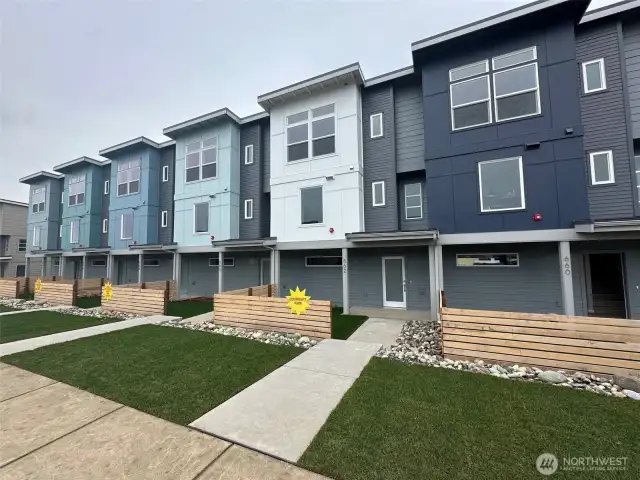 All of these units have a private, grassy fenced area.