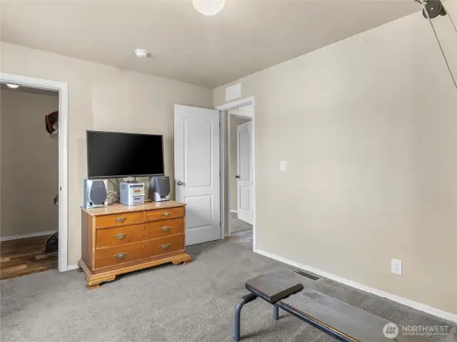 Second bedroom has a large walk-in closet
