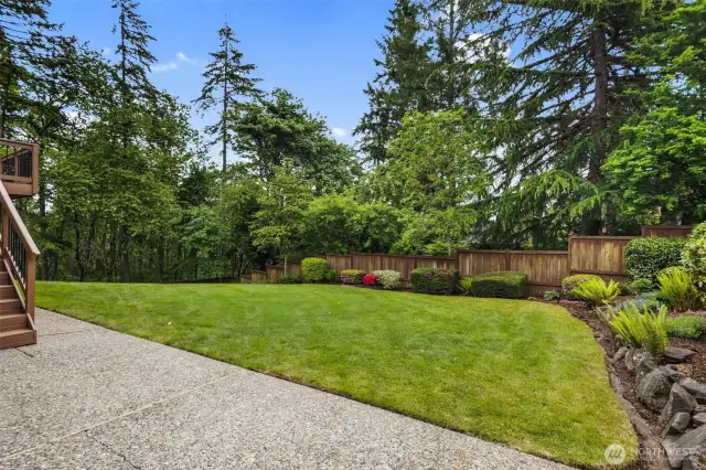 Large private yard