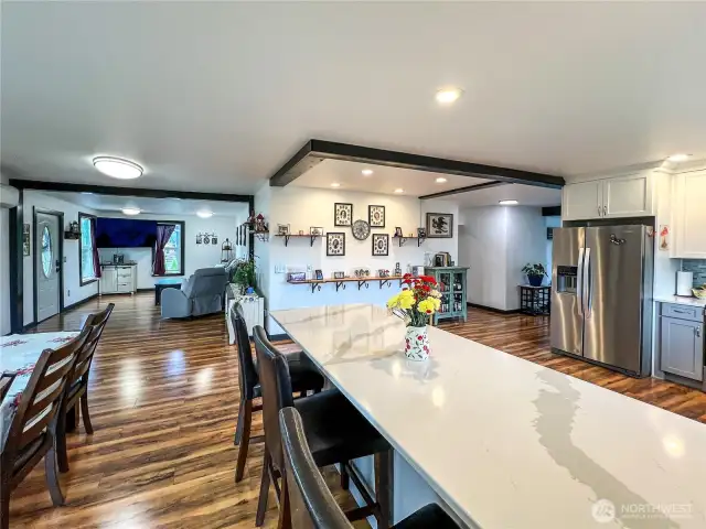 New Quartz Counters and cabinets plus newer appliances.