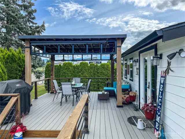 Plenty of space for outdoor living no matter the season.